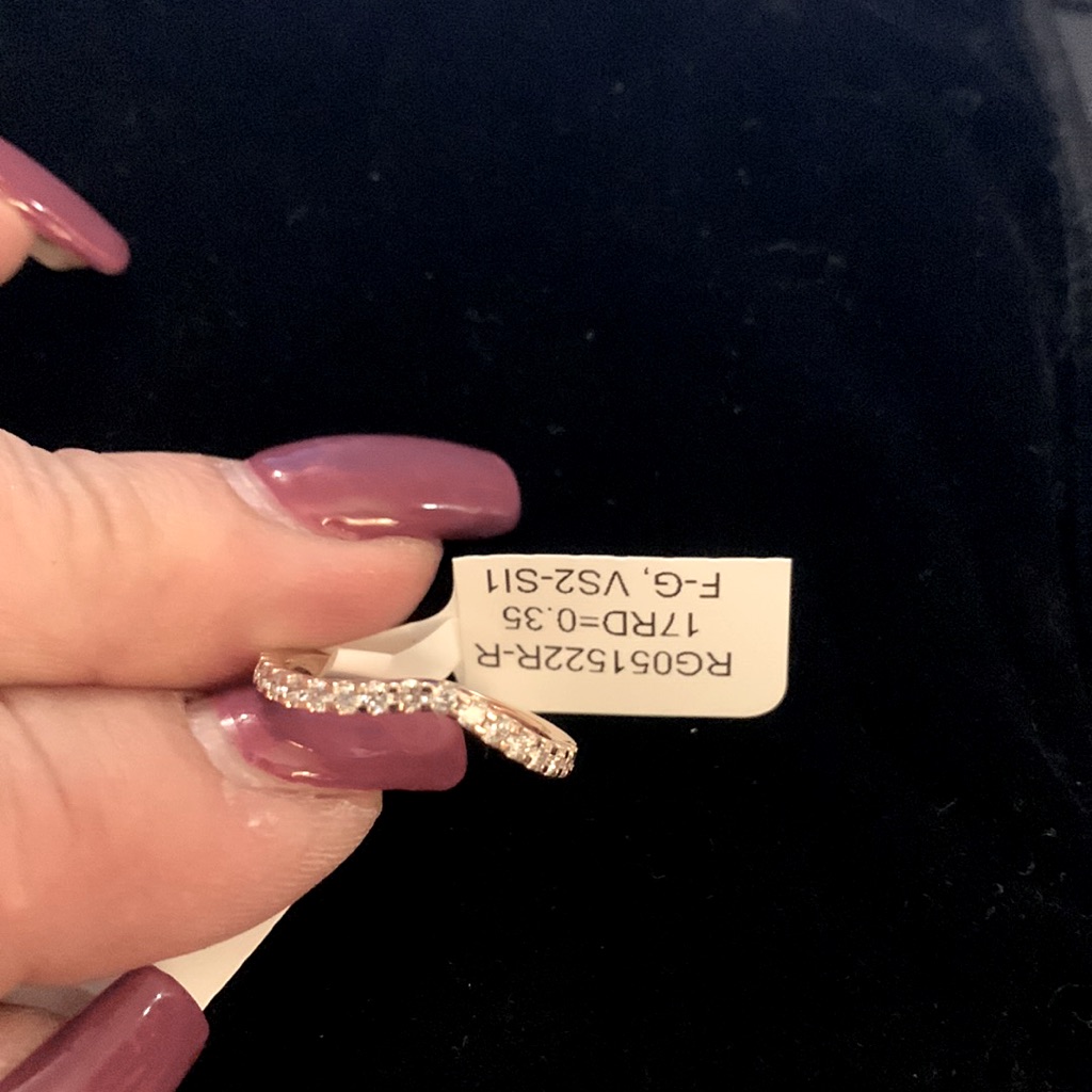 One 14k Rose Gold Ring Containing All Lab Grown Diamonds